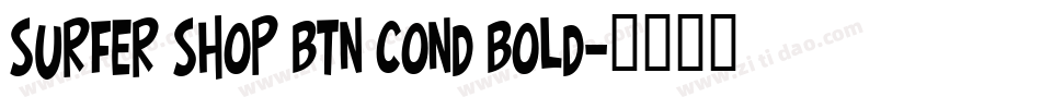 Surfer Shop BTN Cond Bold字体转换